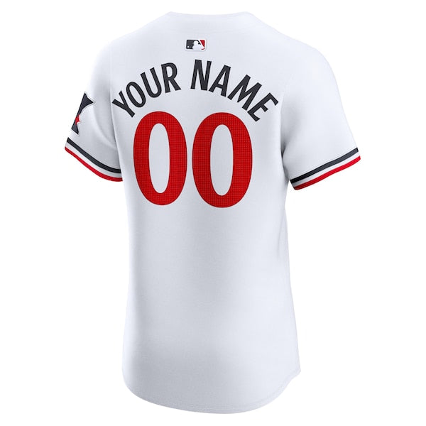 Minnesota Twins Nike Home Elite Custom Jersey - White - Image 3