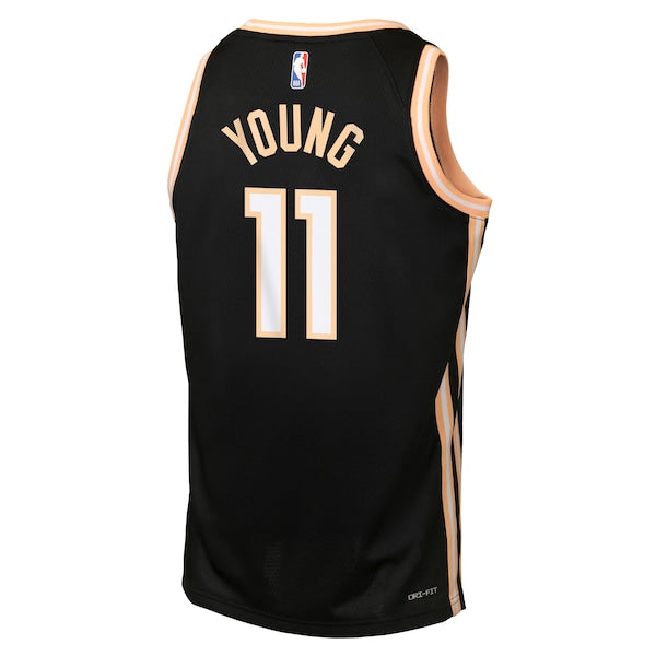 Trae Young Atlanta Hawks Nike Youth 2025/26 City Edition Swingman Jersey - Black - Image 3