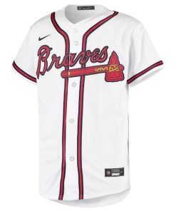 Alternative view of Atlanta Braves Nike Youth Home Replica Team Jersey - White
