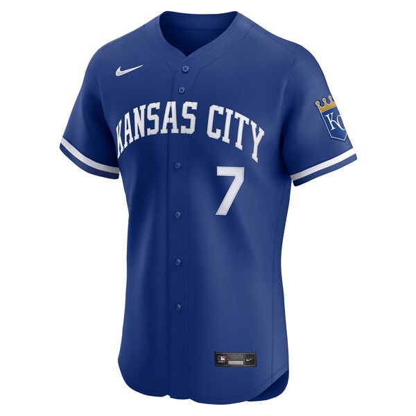 Bobby Witt Jr. Kansas City Royals Nike Alternate 2 Elite Player Jersey - Royal/White - Image 3