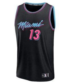 Alternative view of Bam Adebayo Miami Heat  Youth 2025/26 City Edition Fast Break Jersey - Black