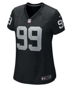 Alternative view of Nesta Jade Silvera Las Vegas Raiders Nike Women's Team Game Jersey -  Black