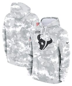 Houston Texans Nike 2024 Salute to Service Club Fleece Pullover Hoodie - Arctic Camo