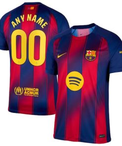 Barcelona Nike 2025/26 Home Replica Custom Jersey - Navy