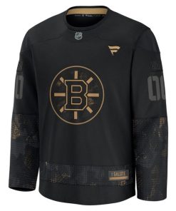 Alternative view of Boston Bruins  2024 Military Appreciation Personalized Long Sleeve Practice Jersey - Black