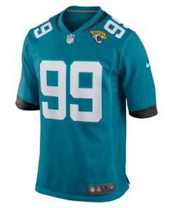 Alternative view of Jeremiah Ledbetter Jacksonville Jaguars Nike Home Game Player Jersey - Teal