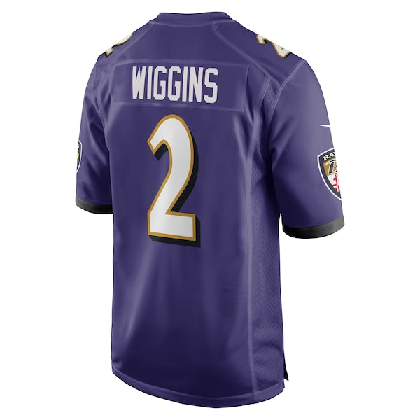 Nate Wiggins Baltimore Ravens Nike 2024 NFL Draft First Round Pick Player Game Jersey - Purple - Image 3