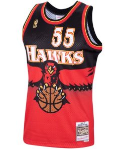 Alternative view of Dikembe Mutombo Atlanta Hawks  Hardwood Classics Swingman Jersey - Scarlet