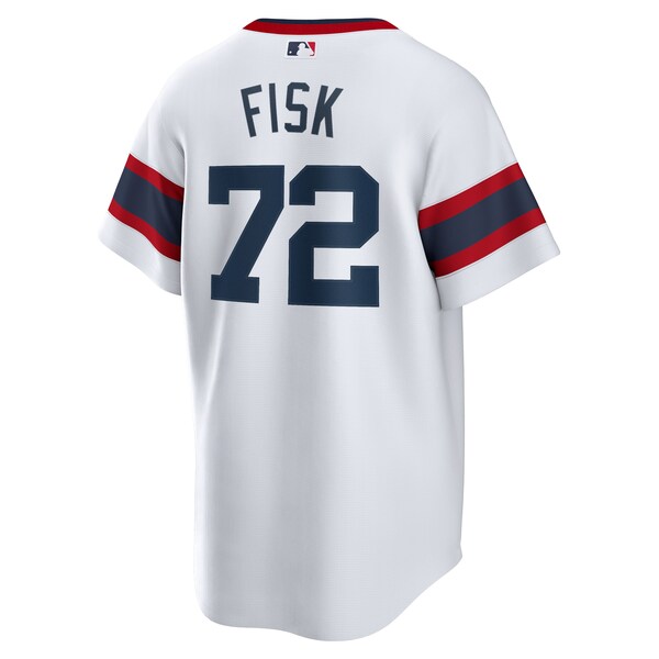 Carlton Fisk Chicago White Sox Nike Home Cooperstown Collection Team Player Jersey - White - Image 3
