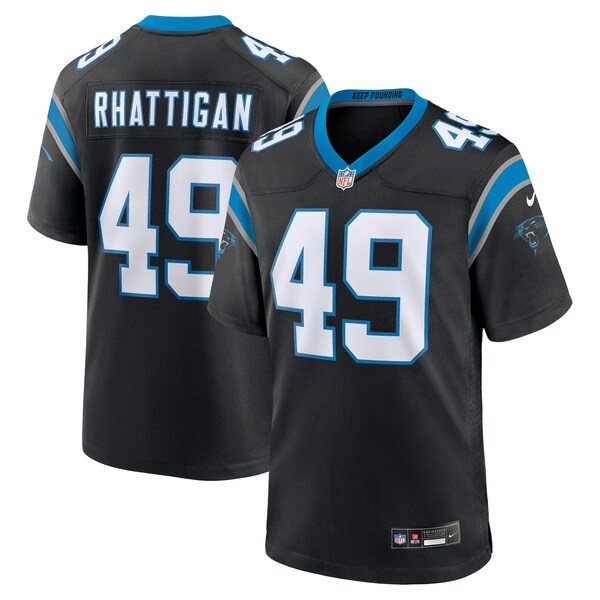 Jon Rhattigan Carolina Panthers Nike Game Jersey - Black