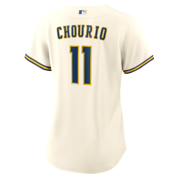 Jackson Chourio Milwaukee Brewers Nike Women's Home Replica Jersey - Cream - Image 3