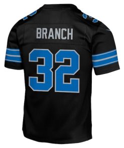 Alternative view of Brian Branch Detroit Lions Nike Youth Alternate Player Game Jersey - Black