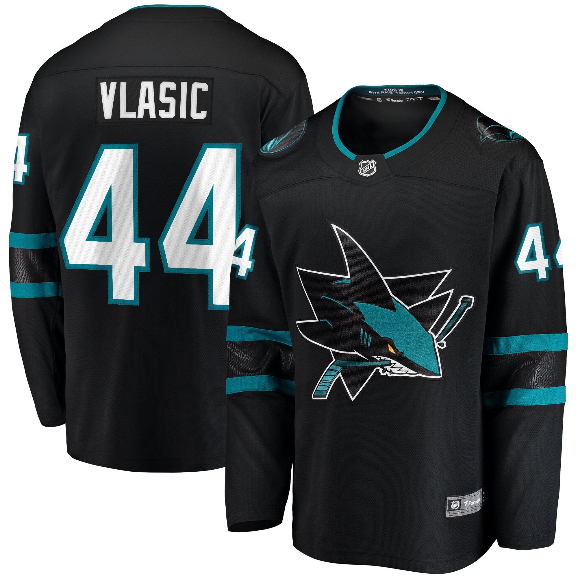 Marc-Edouard Vlasic San Jose Sharks Premier Breakaway Player Jersey - Teal/Black - Image 6