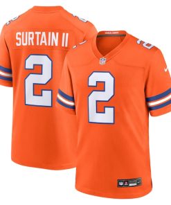 Patrick Surtain II Denver Broncos Nike Mile High Collection 1977 Throwback Player Game Jersey - Orange