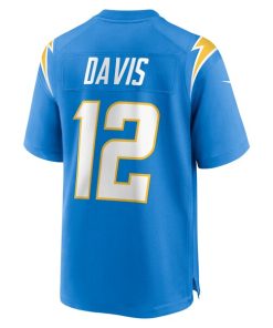 Alternative view of Derius Davis Los Angeles Chargers Nike Team Game Jersey - Powder Blue