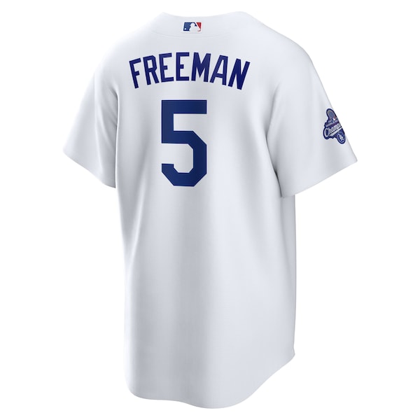 Freddie Freeman Los Angeles Dodgers Nike Home 2025 World Series Champions Replica Jersey - White - Image 3