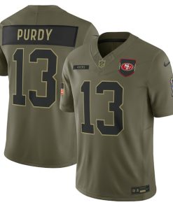 Brock Purdy San Francisco 49ers Nike 2025 Salute to Service Limited Jersey - Olive