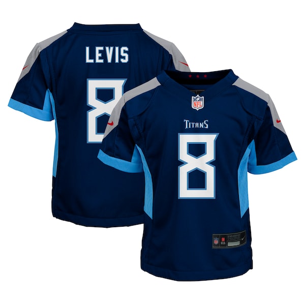 Will Levis Tennessee Titans Nike Preschool Game Jersey - Navy/Light Blue - Image 5