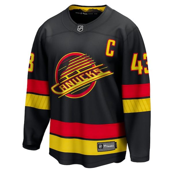Quinn Hughes Vancouver Canucks Alternate Breakaway Jersey - Black - Image 2
