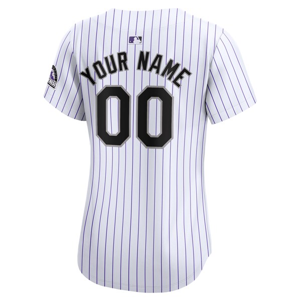 Colorado Rockies Nike Women's Home Limited Custom Jersey - White - Image 3