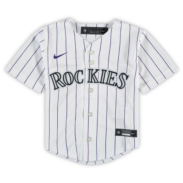 Colorado Rockies Nike Toddler Replica Team Jersey - White - Image 2
