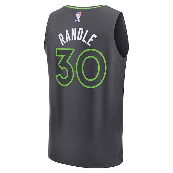 Julius Randle Minnesota Timberwolves Fast Break Replica Player Jersey - Statement Edition - Charcoal - Image 3