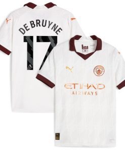 Kevin De Bruyne Manchester City Puma Youth 2023/24 Away Replica Jersey - White
