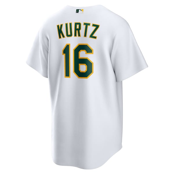 Nick Kurtz Athletics Nike Home Replica Player Jersey - White - Image 3