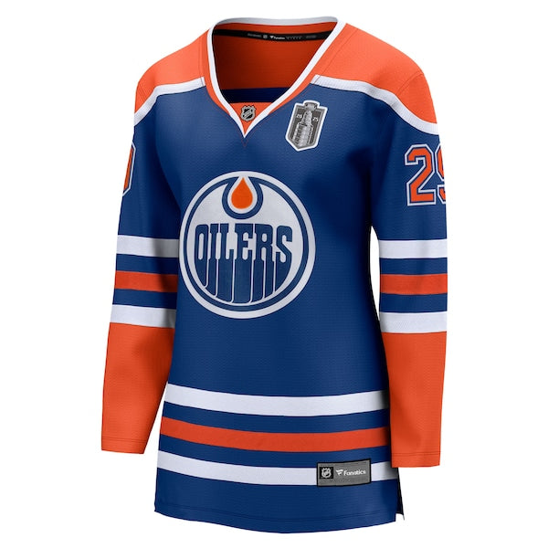 Leon Draisaitl Edmonton Oilers Women's 2025 Stanley Cup Final Home Breakaway Jersey - Royal - Image 2