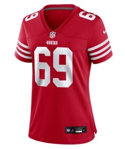 Alternative view of Zack Johnson San Francisco 49ers Nike Women's Team Game Jersey -  Scarlet