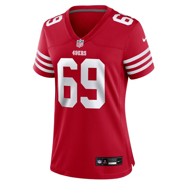 Zack Johnson San Francisco 49ers Nike Women's Team Game Jersey - Scarlet - Image 2