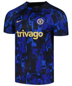Alternative view of Chelsea Nike 2023/24 Academy Pro Pre-Match Top - Blue