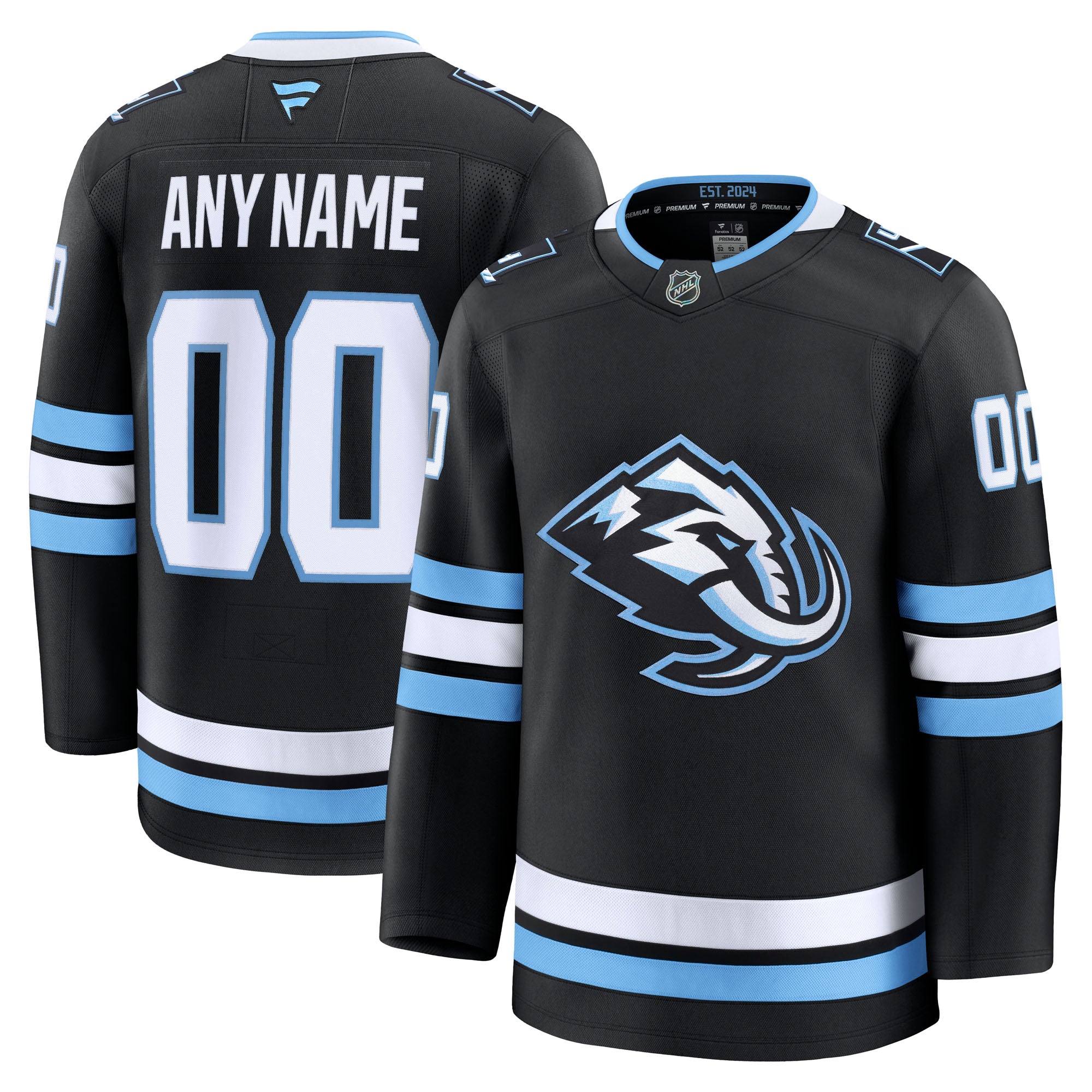 Utah Mammoth Away Premium Custom Jersey - White/Black - Image 5
