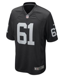 Alternative view of Jordan Meredith Las Vegas Raiders Nike Game Player Jersey - Black