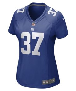 Alternative view of Fabian Moreau New York Giants Nike Women's Game Player Jersey - Royal