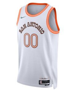 Alternative view of San Antonio Spurs Nike Unisex 2023/24 Custom Swingman Jersey - White - City Edition