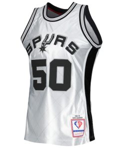Alternative view of David Robinson San Antonio Spurs 1998/99 Hardwood Classics 75th Anniversary Swingman Jersey - Platinum
