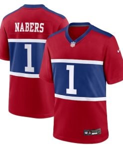 Malik Nabers New York Giants Nike Youth Alternate Player Game Jersey - Century Red