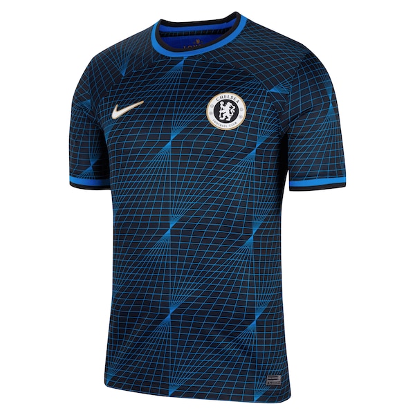 Raheem Sterling Chelsea Nike 2023/24 Away Stadium Replica Player Jersey - Navy/Blue/Mint - Image 3