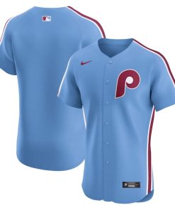 Alternative view of Philadelphia Phillies Nike Alternate Elite Jersey - Light Blue/Cream/White