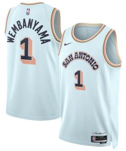Victor Wembanyama San Antonio Spurs Nike Unisex 2024/25 Swingman Player Jersey - City Edition - Light Blue