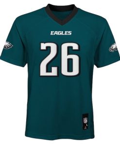 Alternative view of Saquon Barkley Philadelphia Eagles Youth Replica Player Jersey - Midnight Green