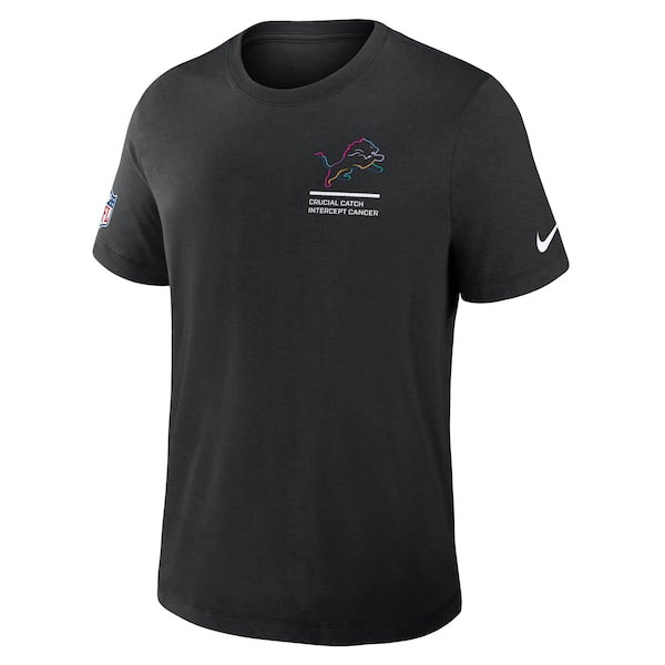 Detroit Lions Nike Tall 2025 NFL Crucial Catch Tri-Blend Dri-FIT T-Shirt - Black - Image 2