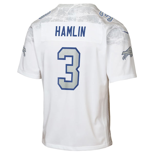 Damar Hamlin Buffalo Bills Nike Youth 2025 Rivalries Collection Game Jersey - White - Image 3