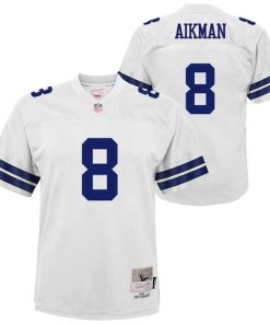 Troy Aikman Dallas Cowboys  Youth 1992 Legacy Jersey - White/Navy