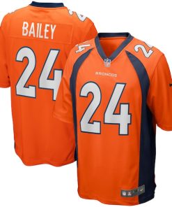 Champ Bailey Denver Broncos Nike Game Retired Player Jersey - Orange/Navy