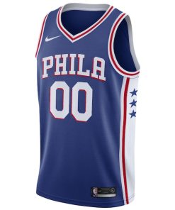 Alternative view of Philadelphia 76ers Nike 2020/21 Swingman Custom Jersey - Icon Edition - Royal