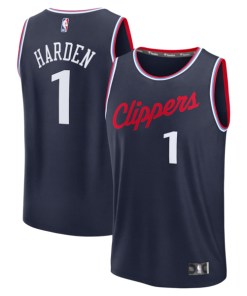James Harden LA Clippers  Fast Break Replica Jersey - Navy - Icon Edition