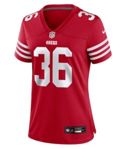 Alternative view of Marques Sigle San Francisco 49ers Nike Women's Team Game Jersey -  Scarlet