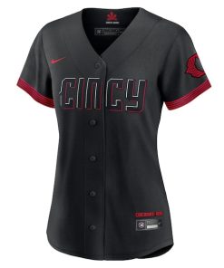 Alternative view of Ken Griffey Jr. Cincinnati Reds Nike Women's 2023 City Connect Replica Player Jersey - Black